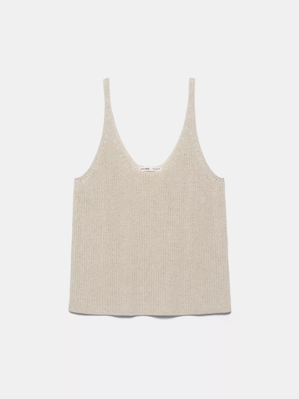 Purl knit strappy top